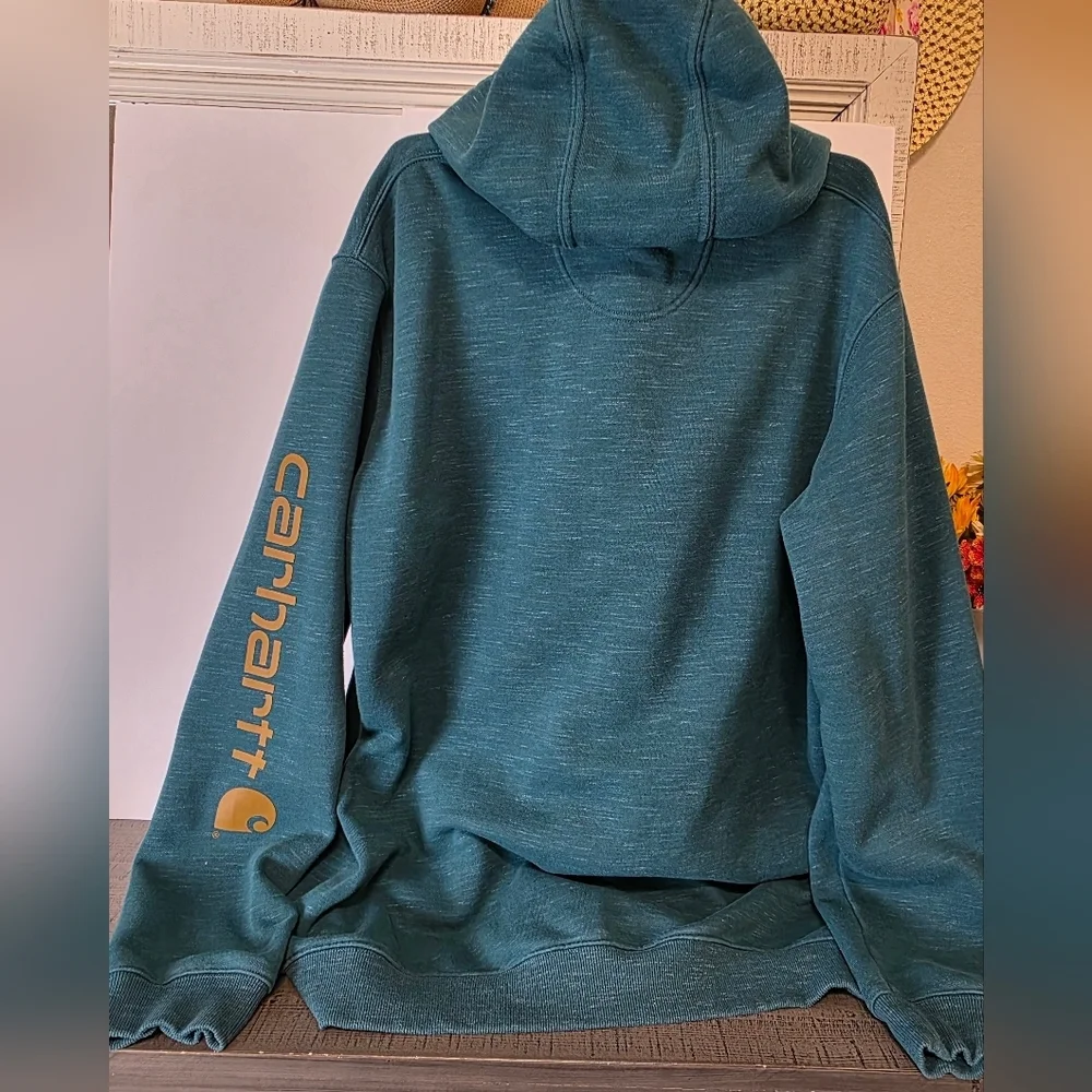Carhartt Men's Green Hoodie XL Tall - Picture 3 of 5